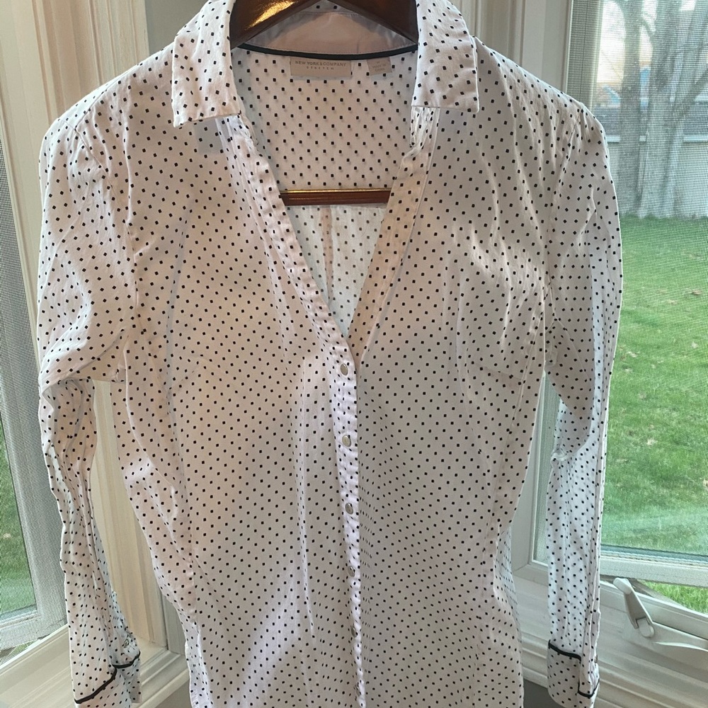 Dotted button down shirt